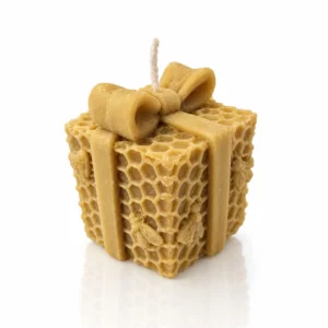 Bougie en cire d’abeille, Cadeau Alvéolé